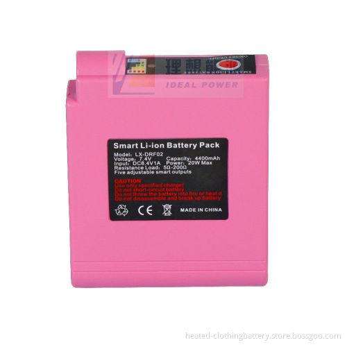 Pink 14.8v 2200mah Heated Jacket Battery Lx-drf06 With Led Display